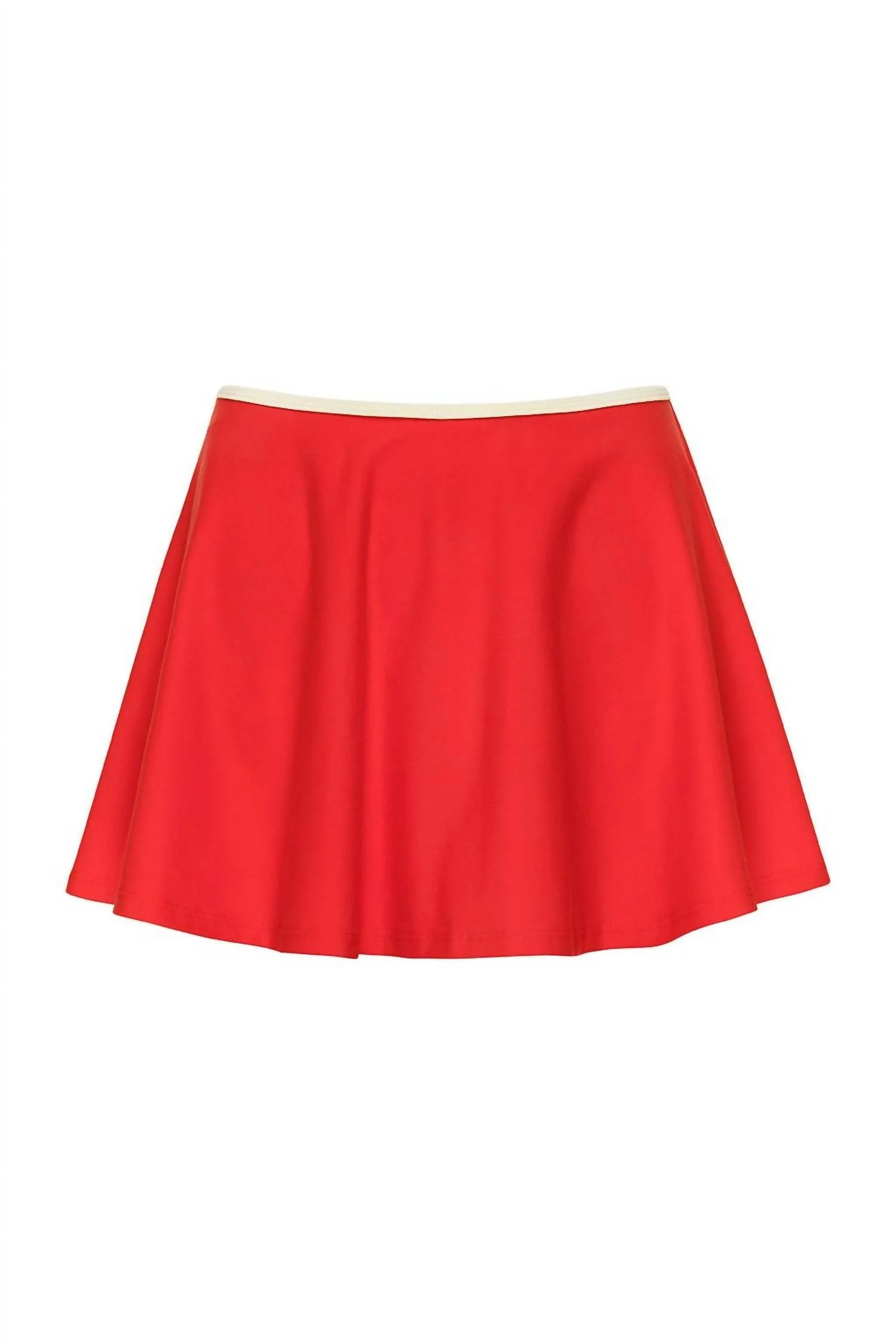 Women's Pull-On Ballet Skirt In Cherry Cream Binded - Image 3