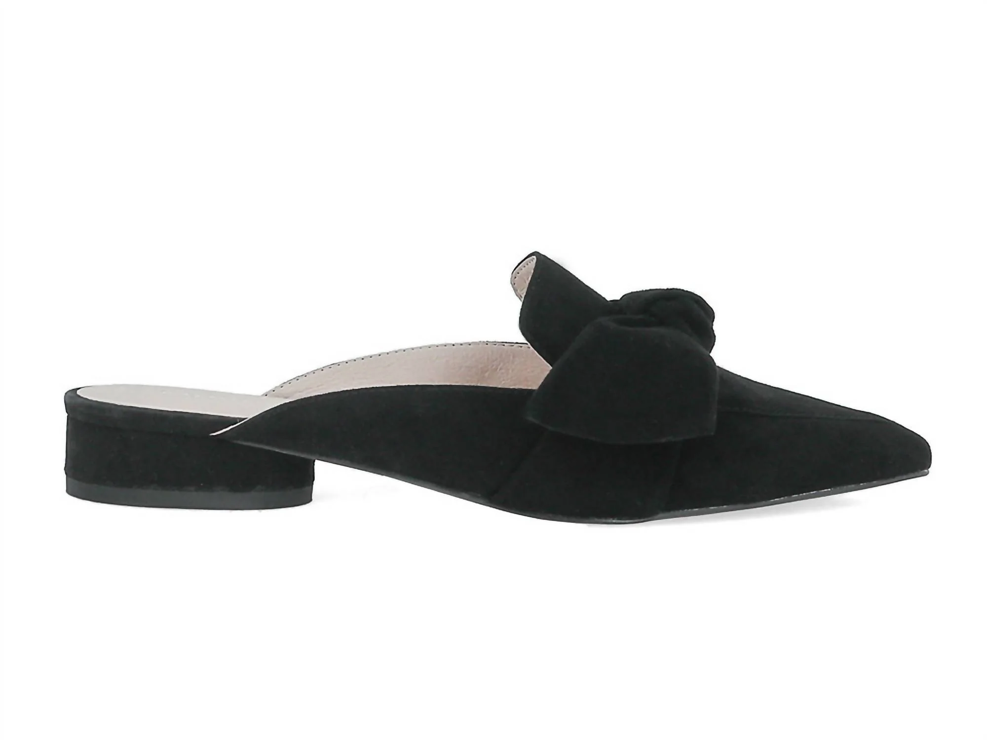Women's Quantum Suede Mule In Black - Image 2