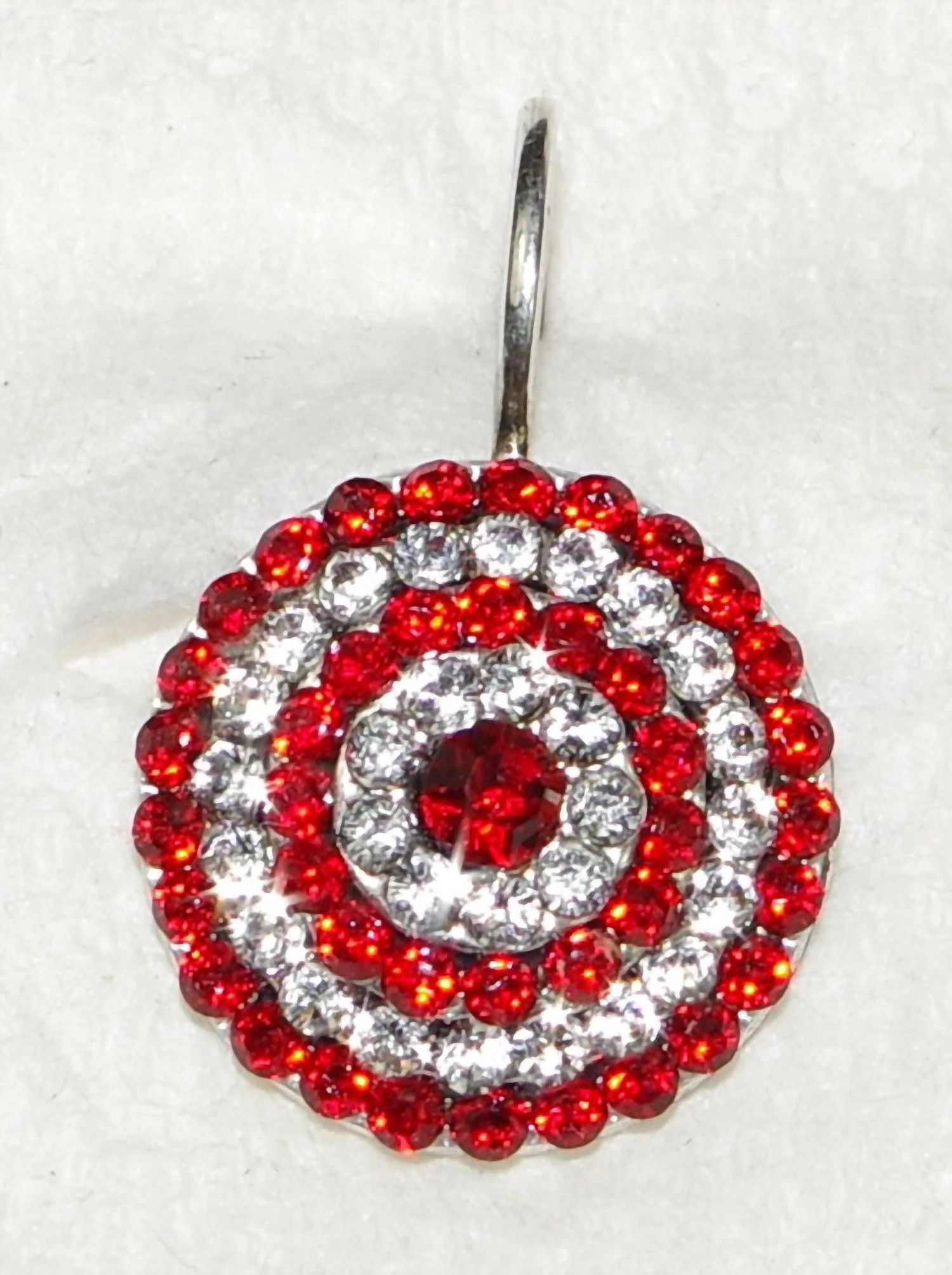 Women's Red Starburst Earrings In Red/ Clear