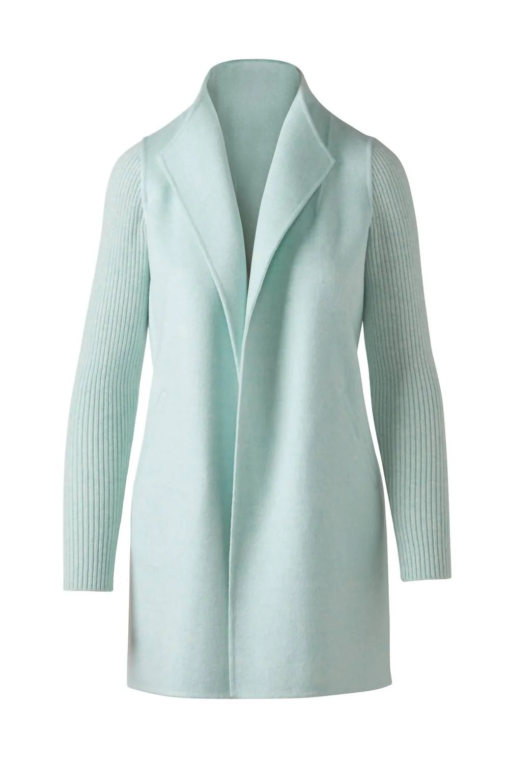 Women's Rib Sleeve Coat In Seaglass