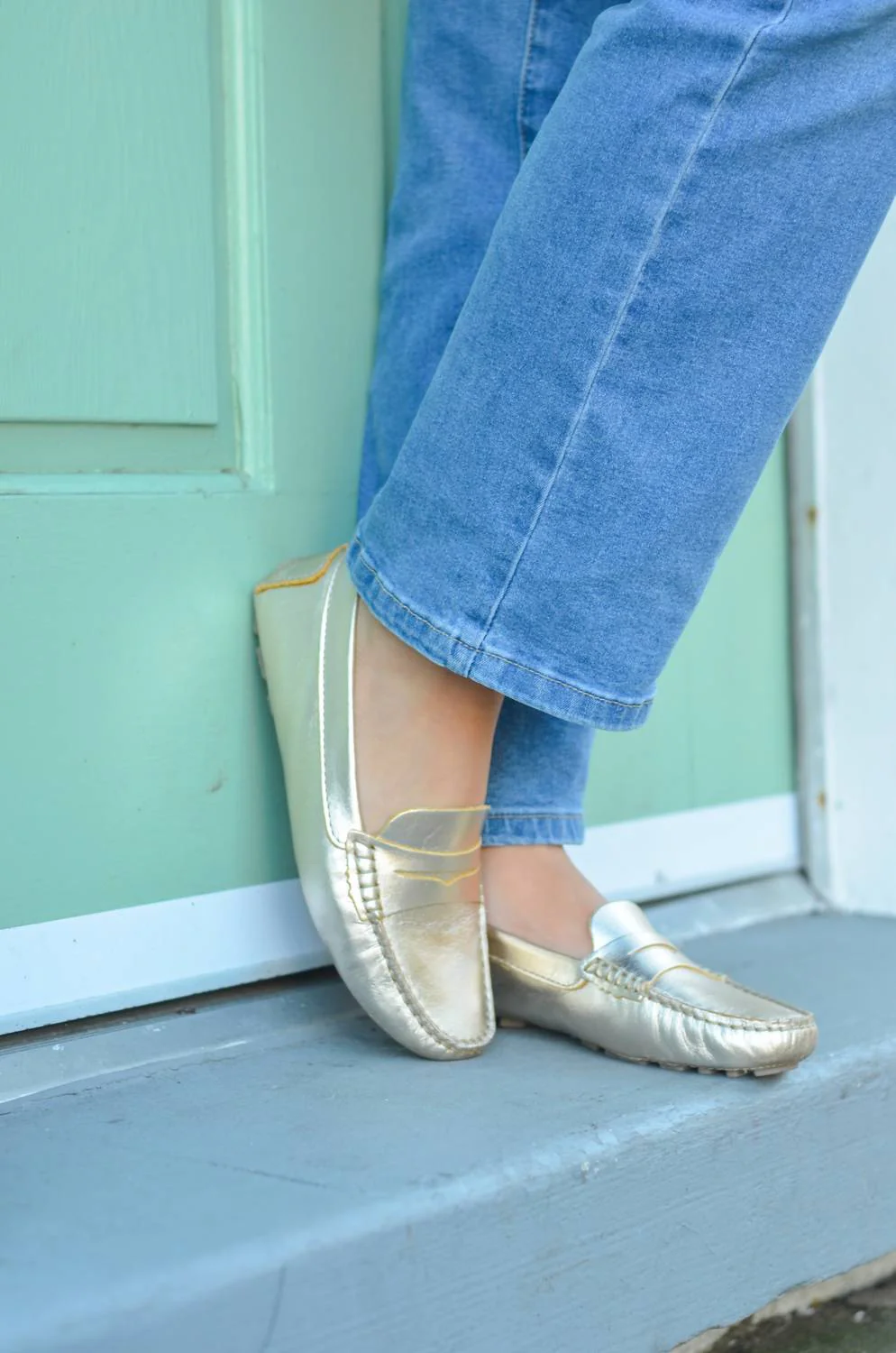 Women's Rio Loafer Flats In Gold - Image 3