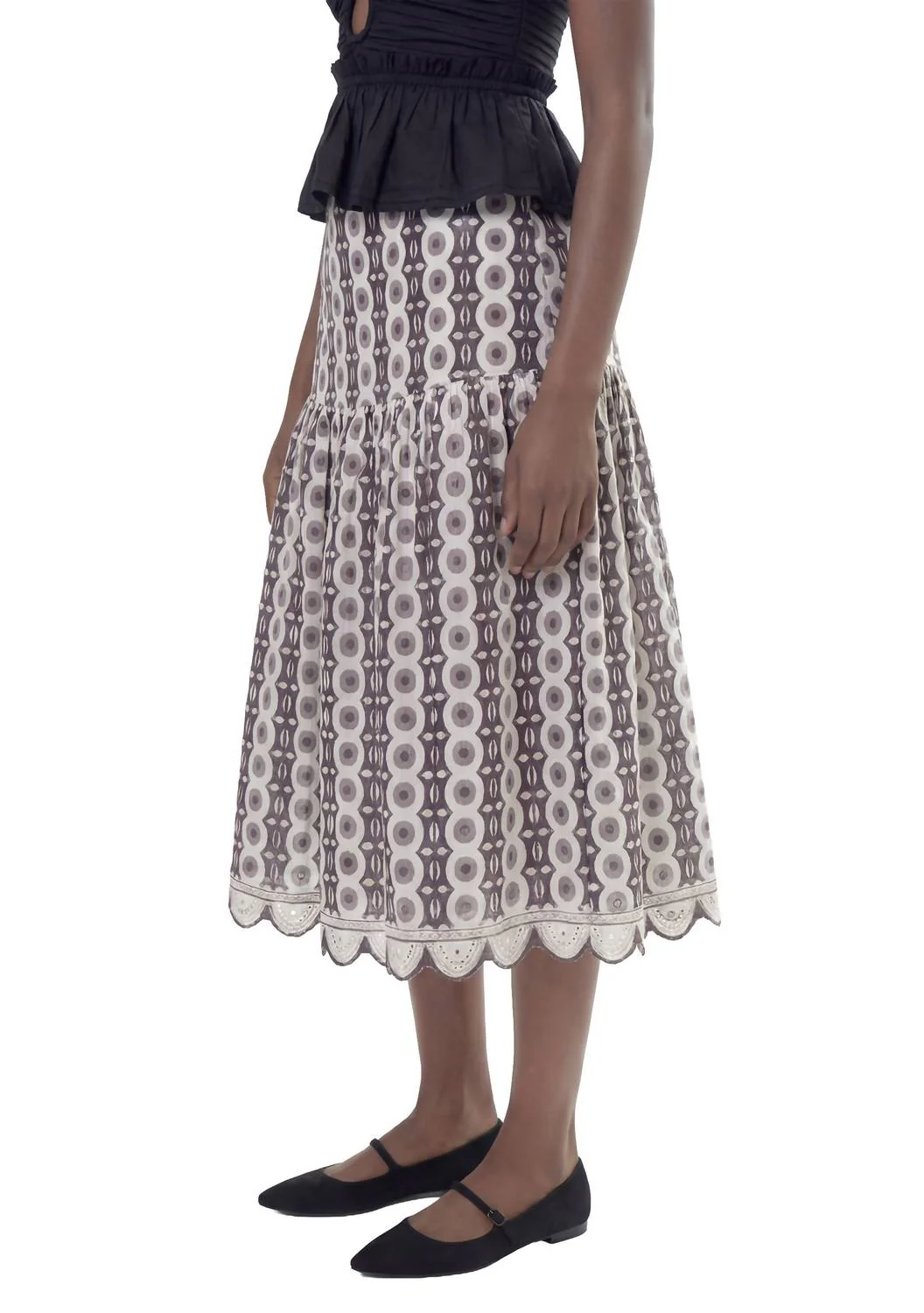 Women's Riya Skirt In Circle Print - Image 3