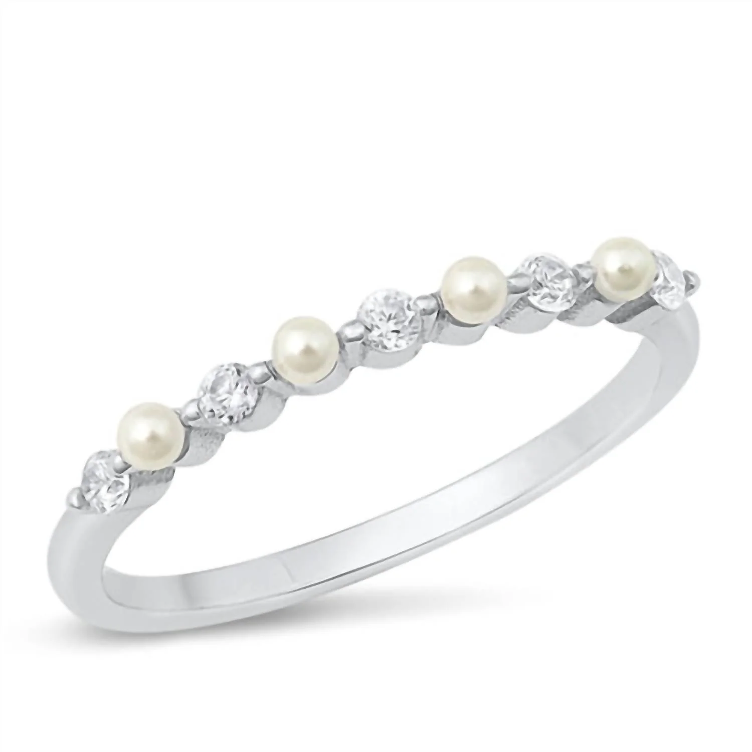 Women's Rose Stackable Ring In Silver