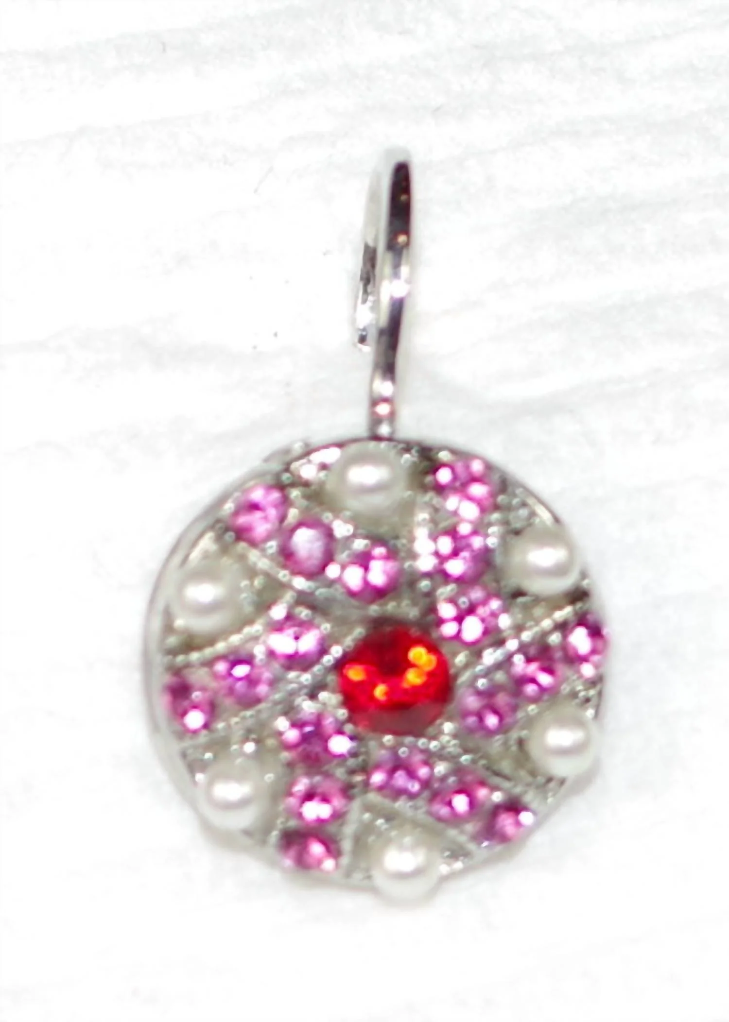 Women's Roxanne Earrings In Red/ Purple/ Pearl - Image 2