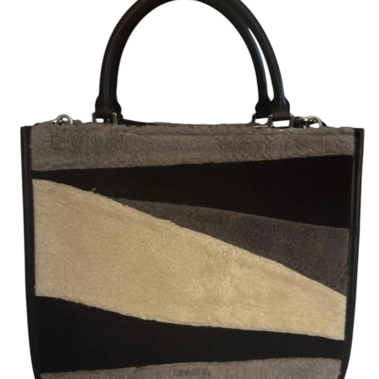 Women's Shoulder Bag In Black And Cream - Image 4