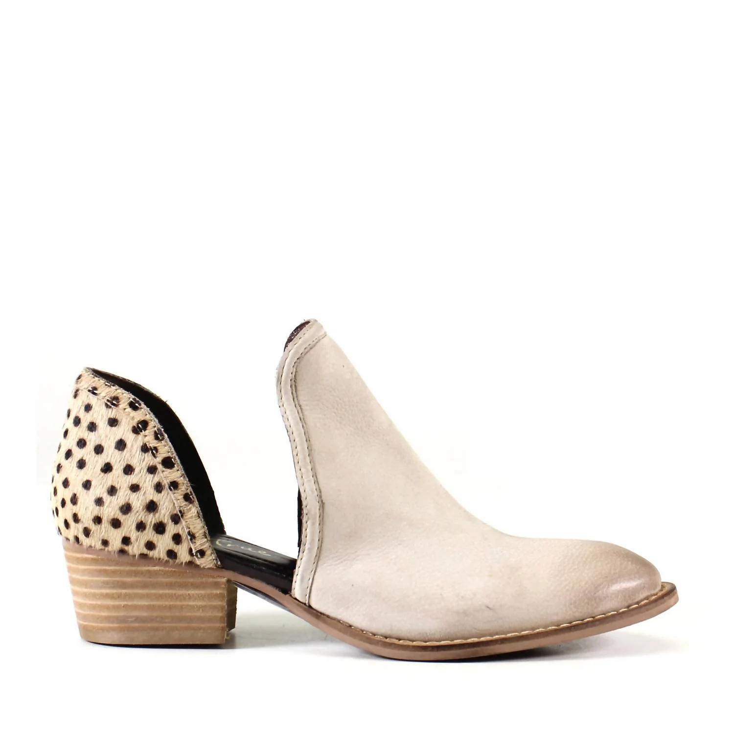 Women's Shy Town Side Cut-Out Ankle Boots In Stone & Spot - Image 4