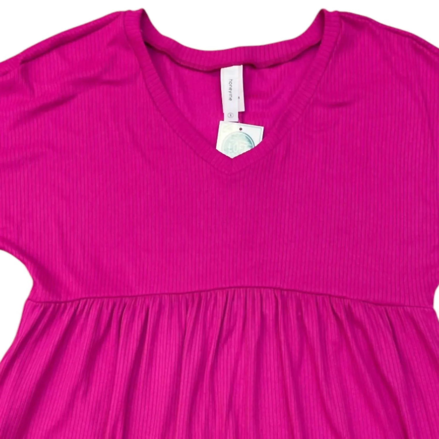 Women's Solid Dress In Solid Pink - Image 2