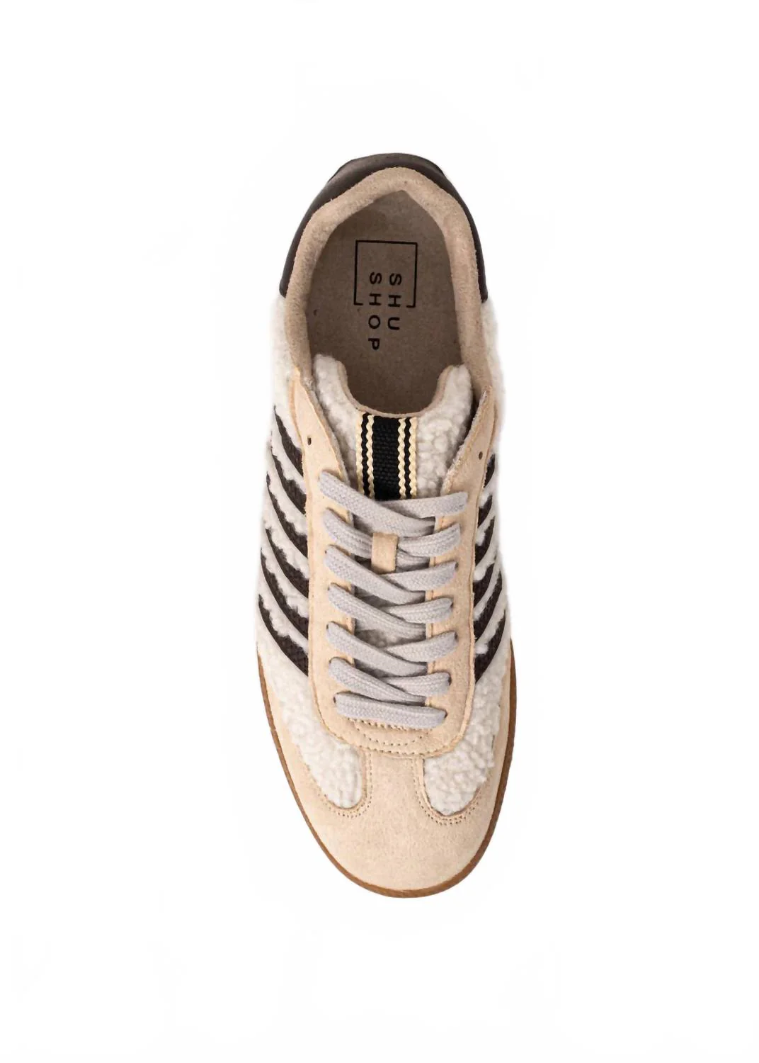 Women's Stevie Shearling Sneaker Shoe In Beige - Image 3