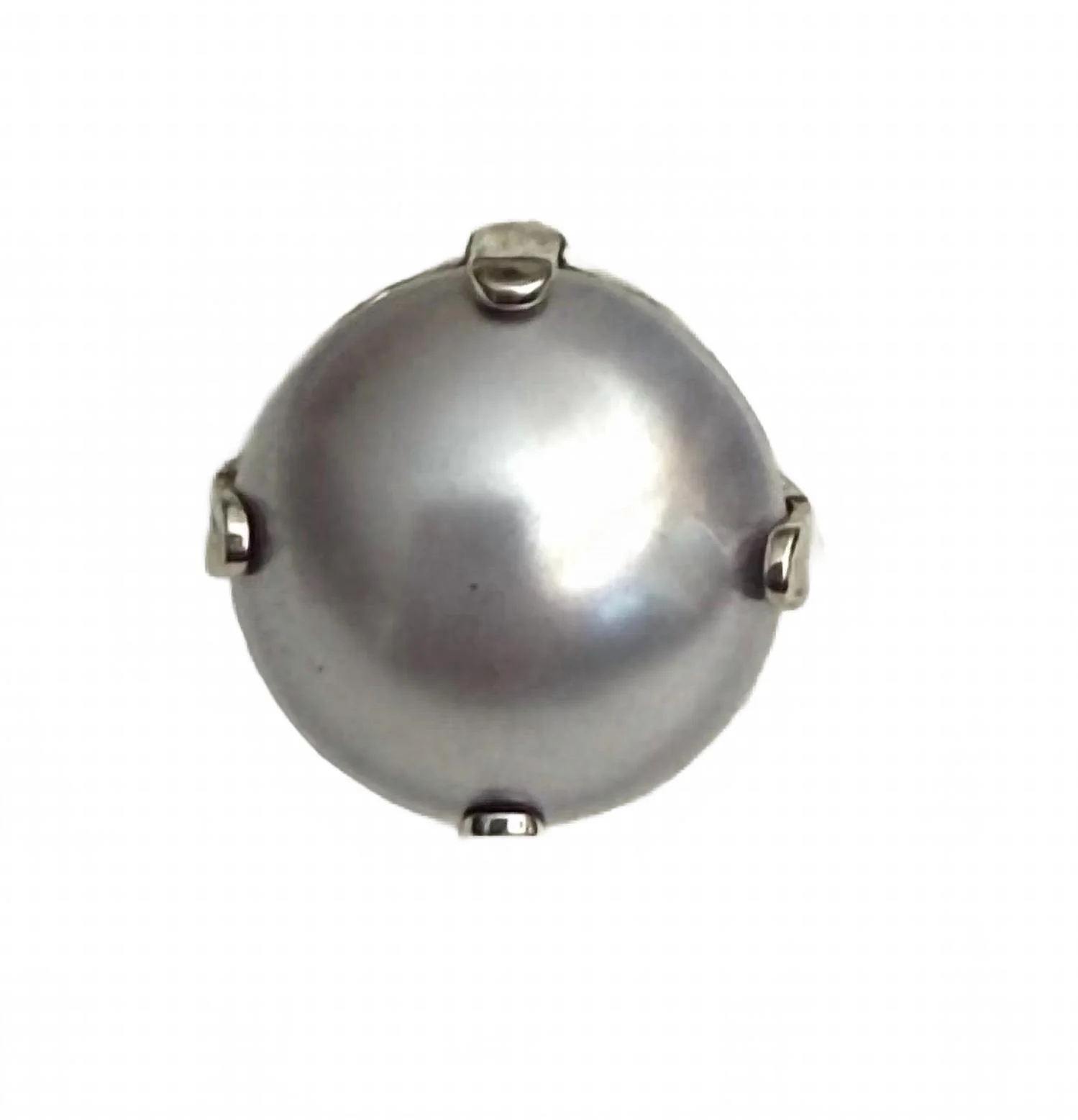 Women's Studs Earrings In Gray Pearl - Image 2