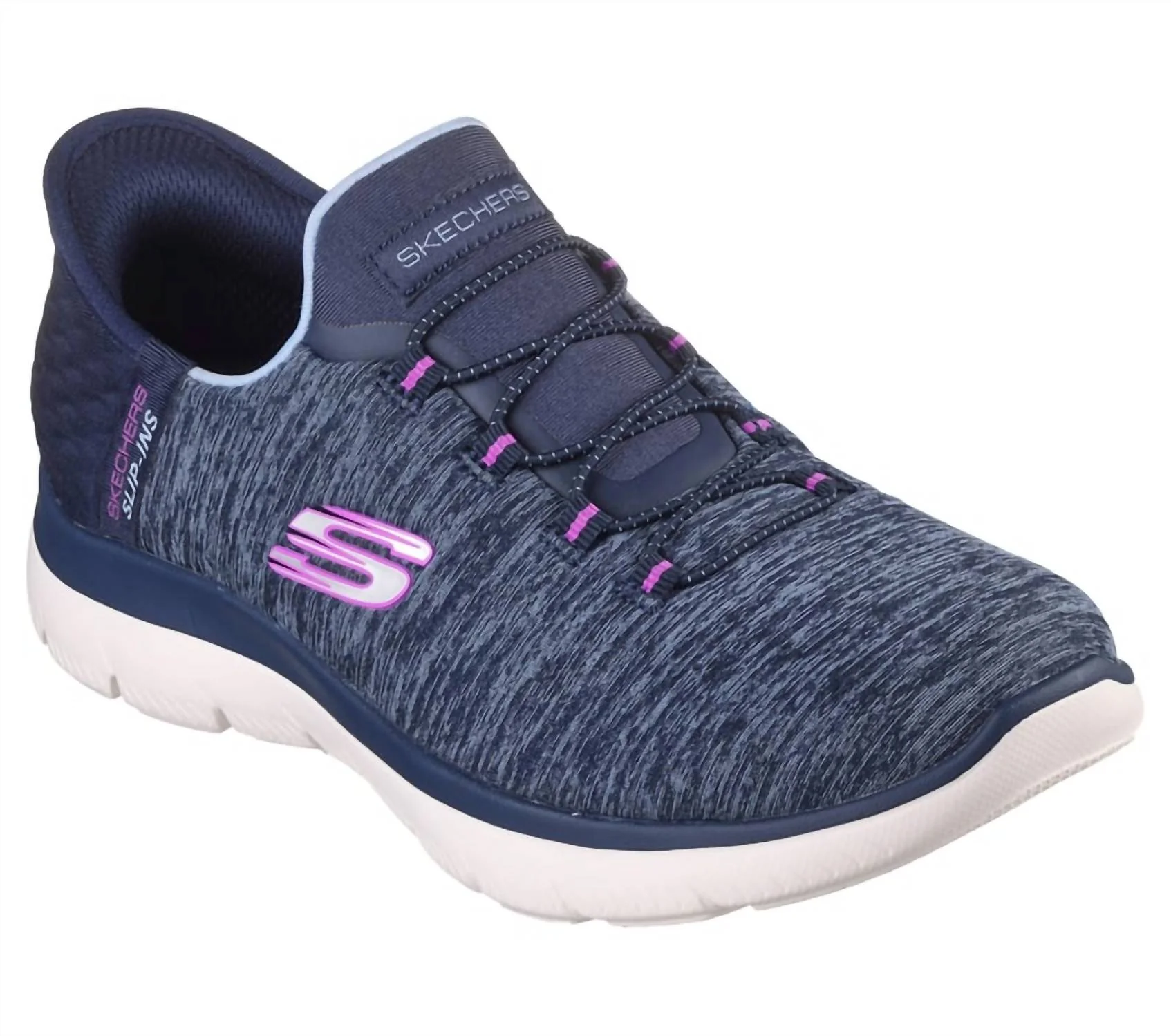 Women's Summits Dazzling Haze Slip-In Sneaker In Navy/purple