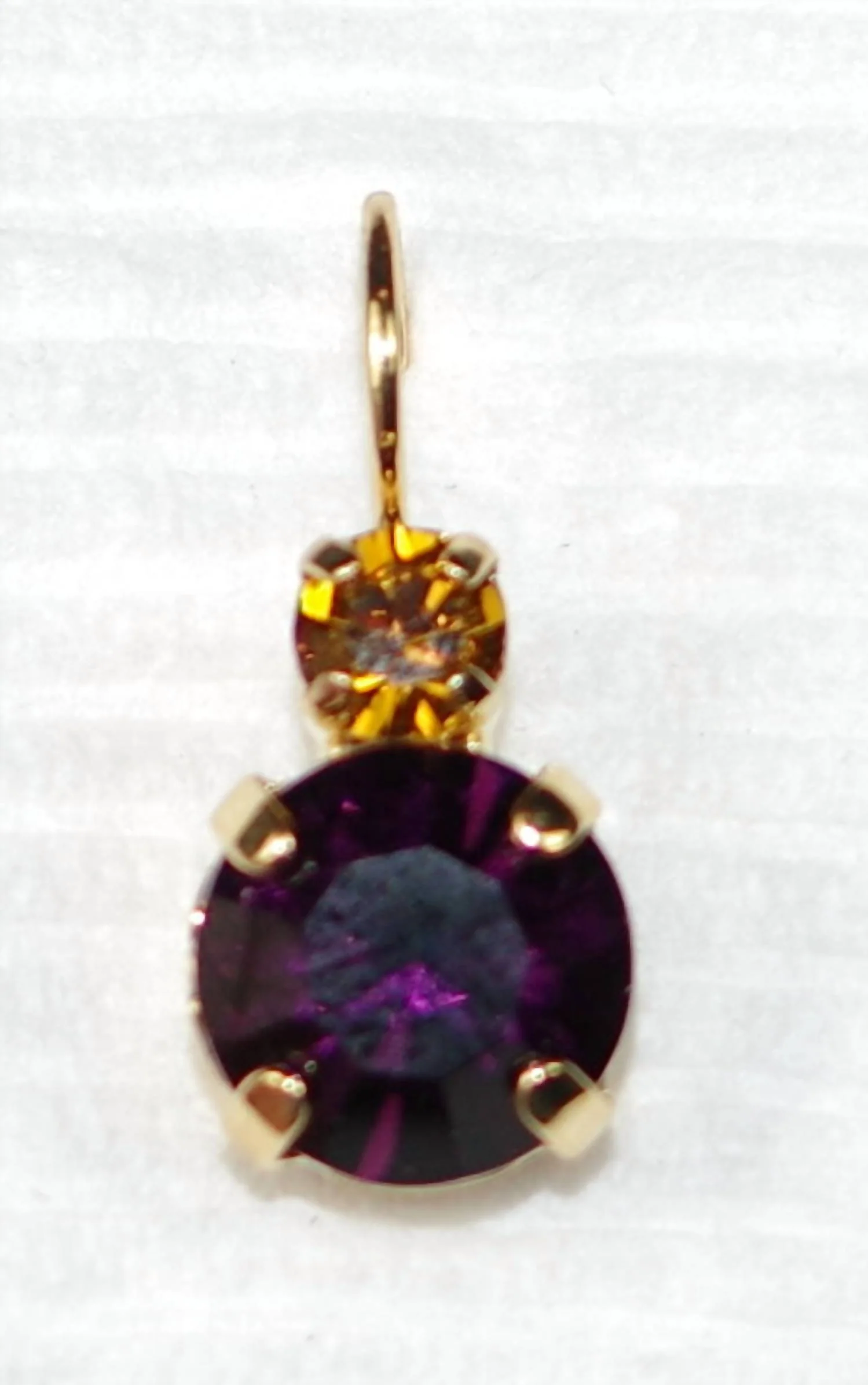 Women's Sunrise Earrings In Purple/  Amber