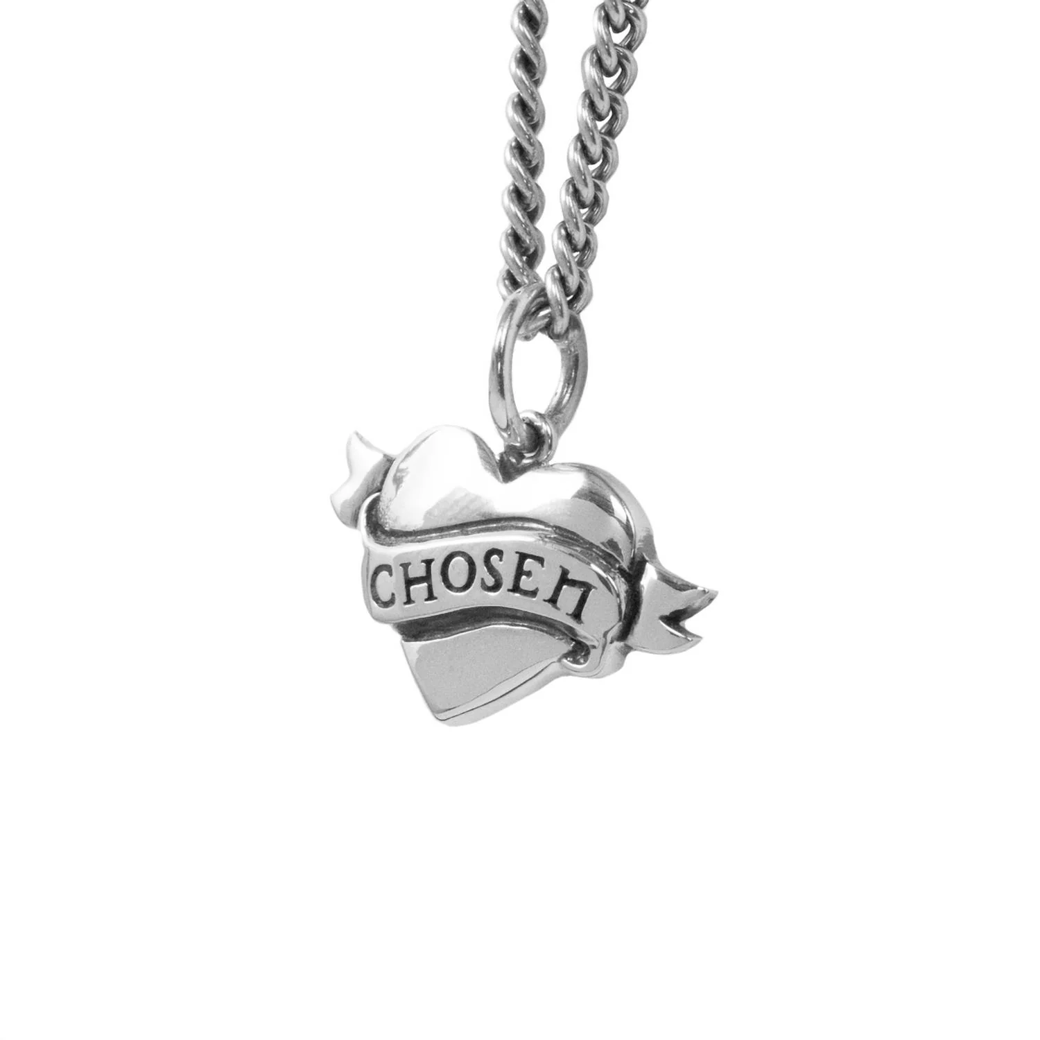 Women's Tattoo Chosen Heart Necklace In Silver - Image 2