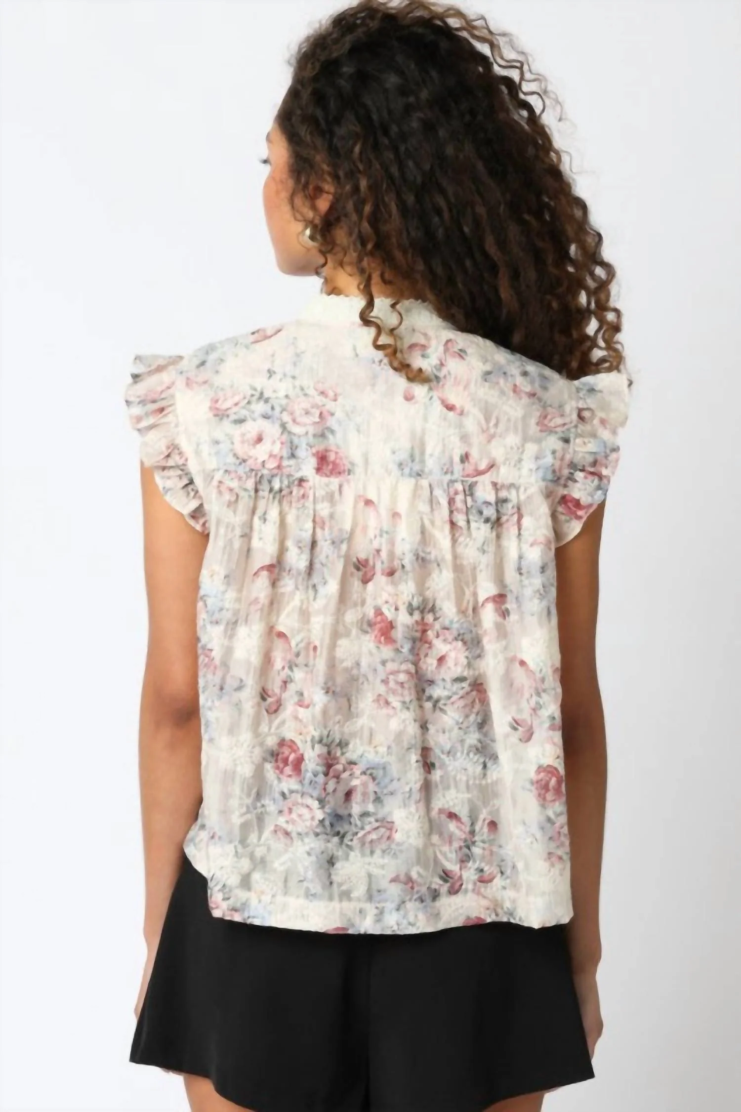 Women's Tayna Floral Top In Cream - Image 2