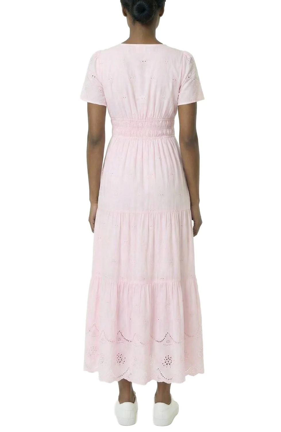 Women's Tiered Maxi Dress In Pink - Image 2