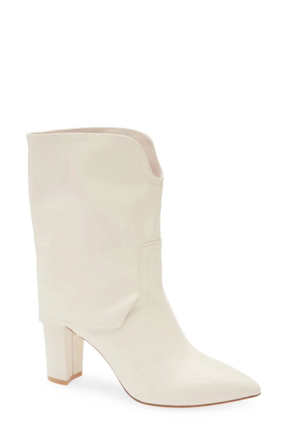 Women's Totally Heeled Boot In Bone Leather