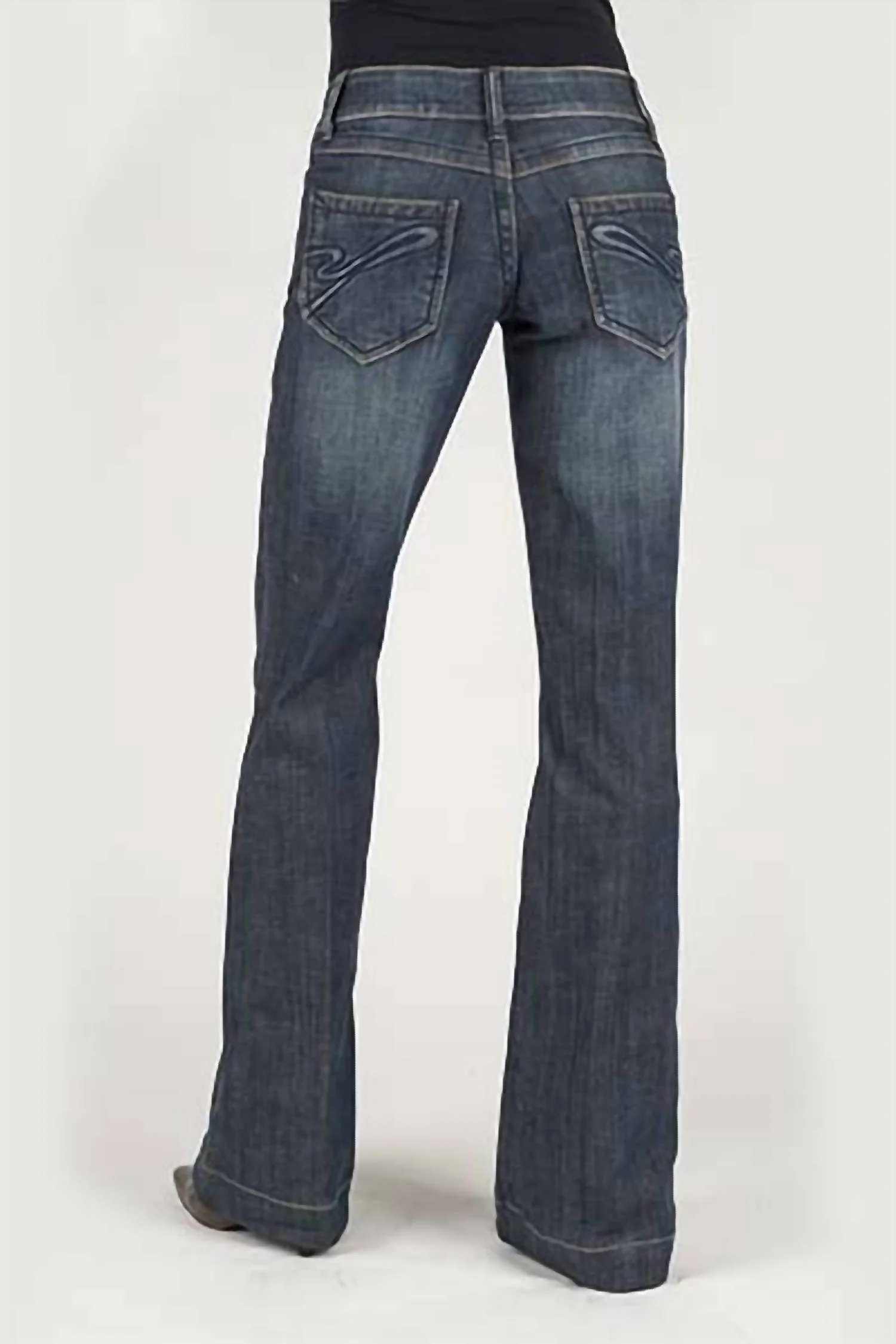 Women's Trouser Jeans In Dark Blue - Image 2
