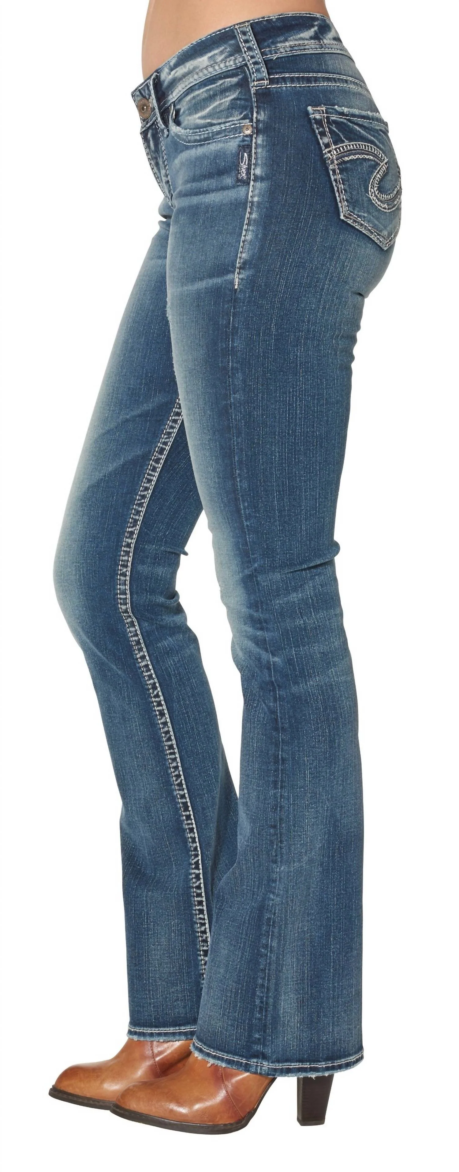 Women's Tuesday Mid Boot Jeans In Blue - Image 2
