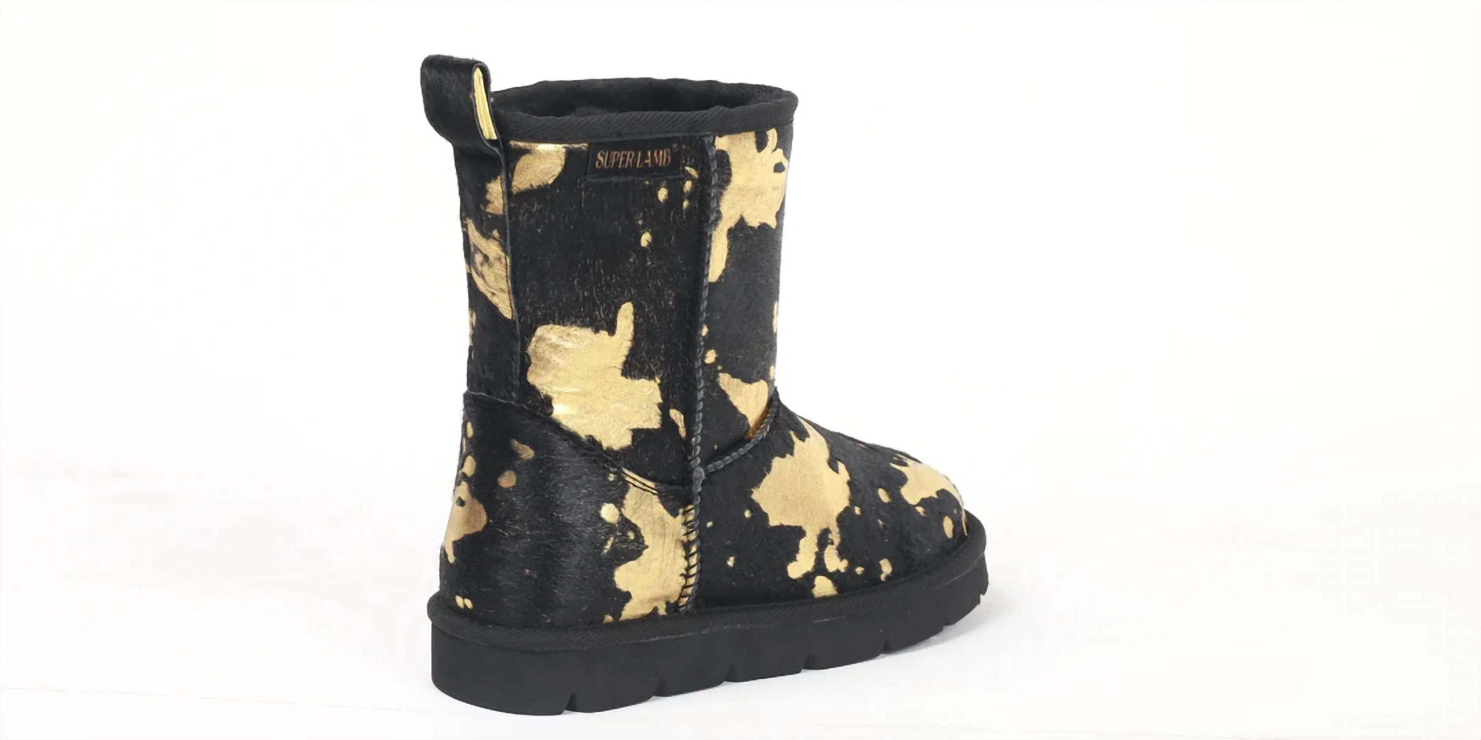 Women's Turano 7.5 Inch Boots In Etched Cow/gold - Image 3