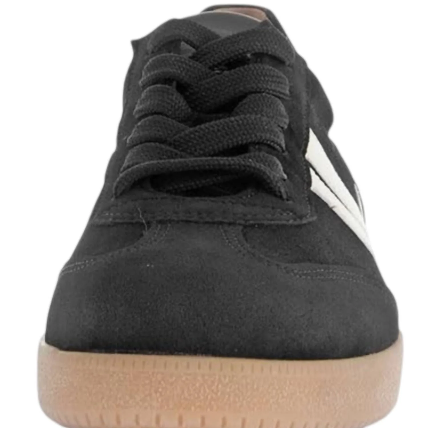 Women's Velour Round Toe Sneakers In Black - Image 2
