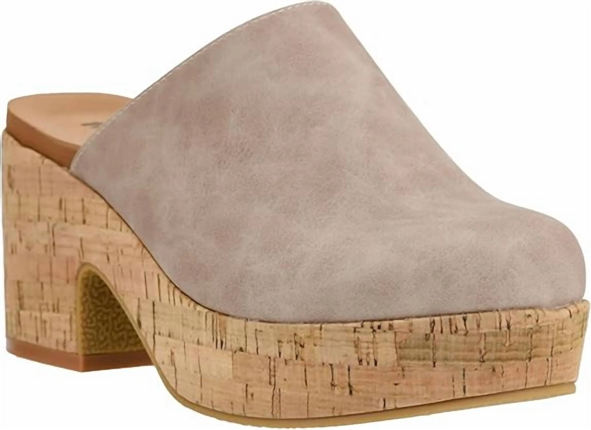 Women's Watch Your Step Platform Clogs In Taupe - Image 3