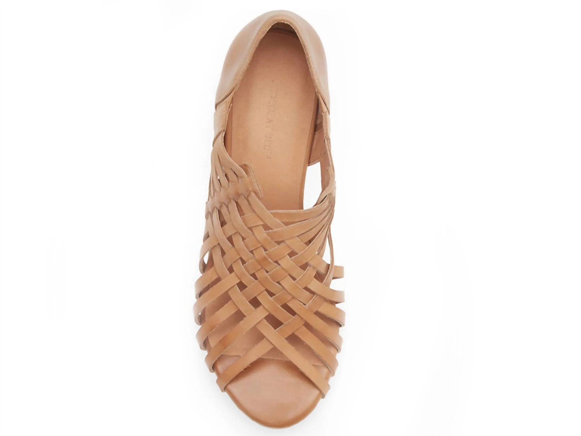 Women's Winix Wedge Sandals In Camel Leather - Image 4