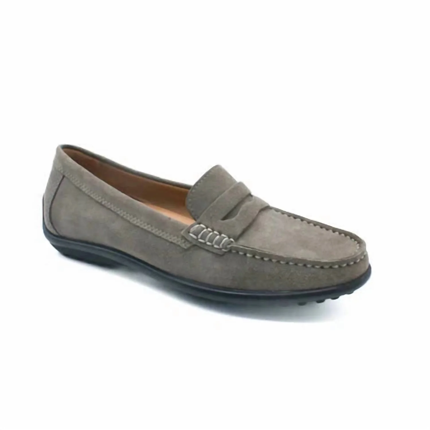 Women's Winter Leather Loafer In Almond Tan - Image 2