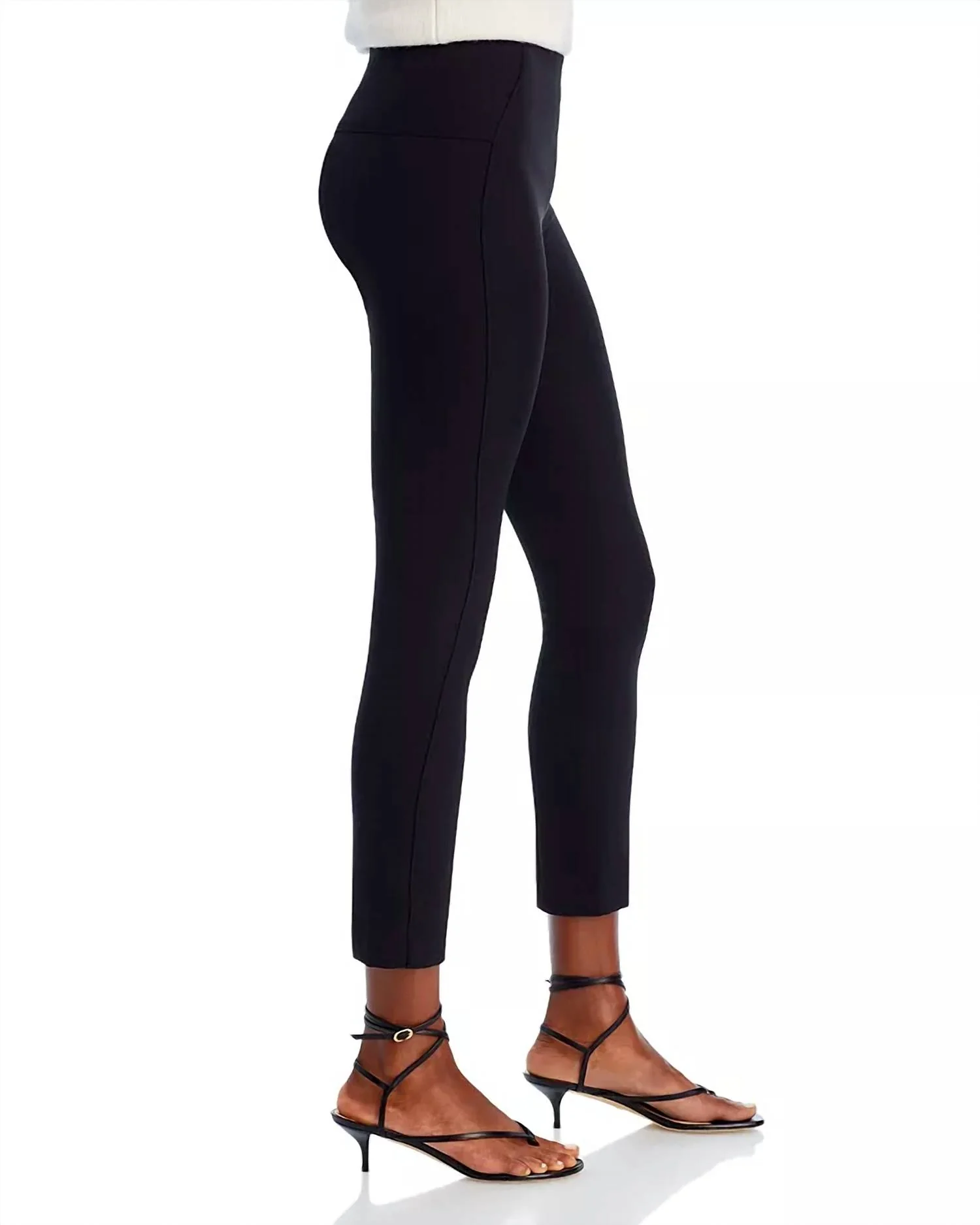 Women's Zip Back Scuba Legging In Black - Image 4