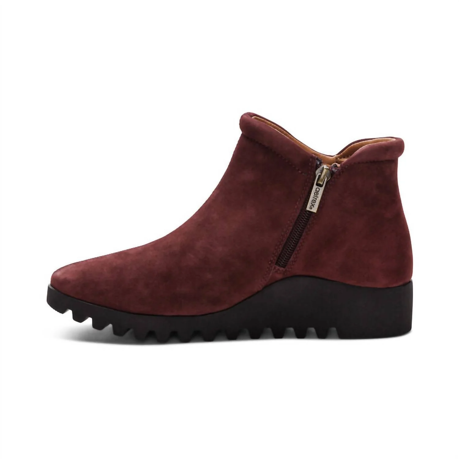 Women's Zoey Slip-On Zip Boot In Burgundy - Image 2