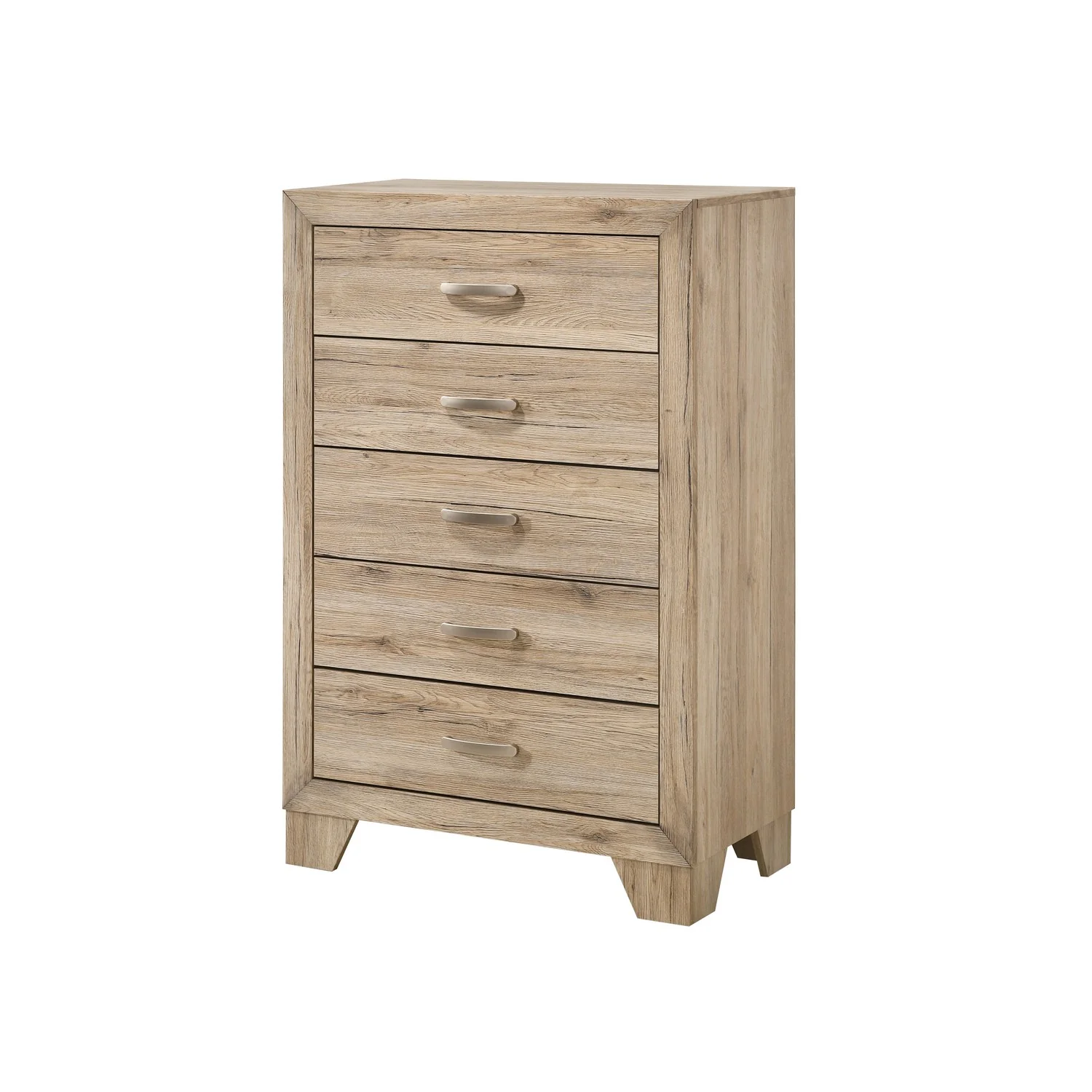 Wooden Chest with 5 Storage Drawers, Brown - Image 2