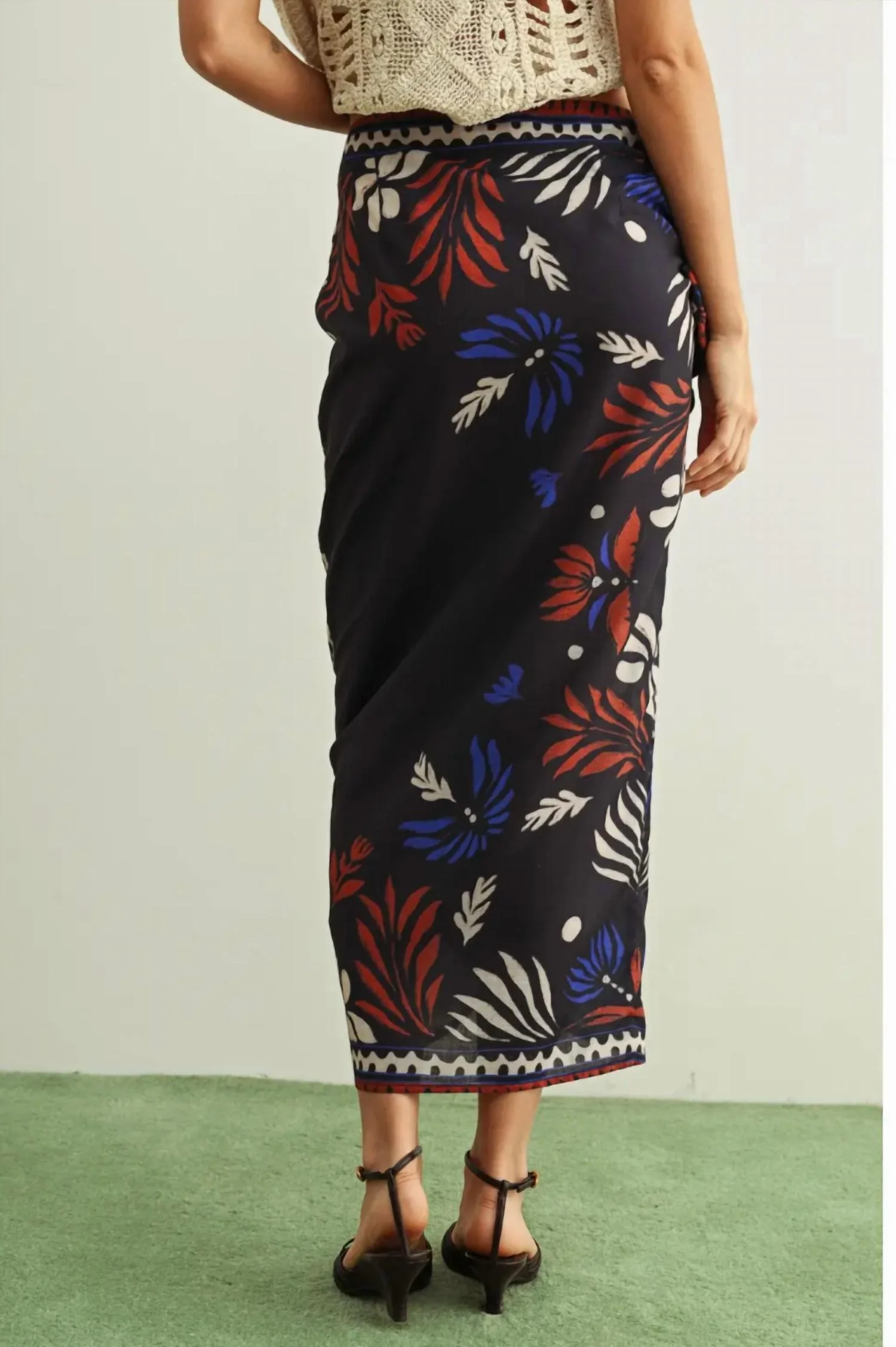 Wren Wrap Skirt In Blue - Image 2