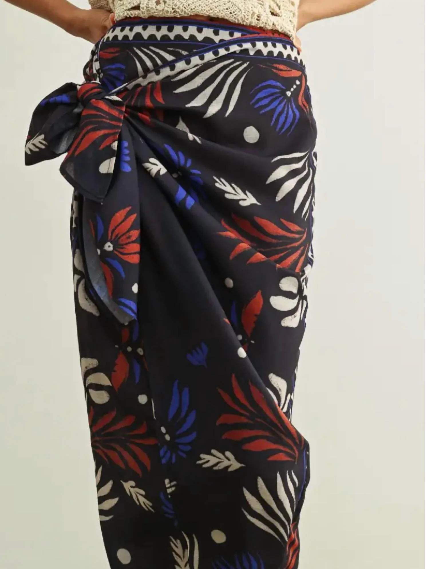 Wren Wrap Skirt In Blue - Image 4