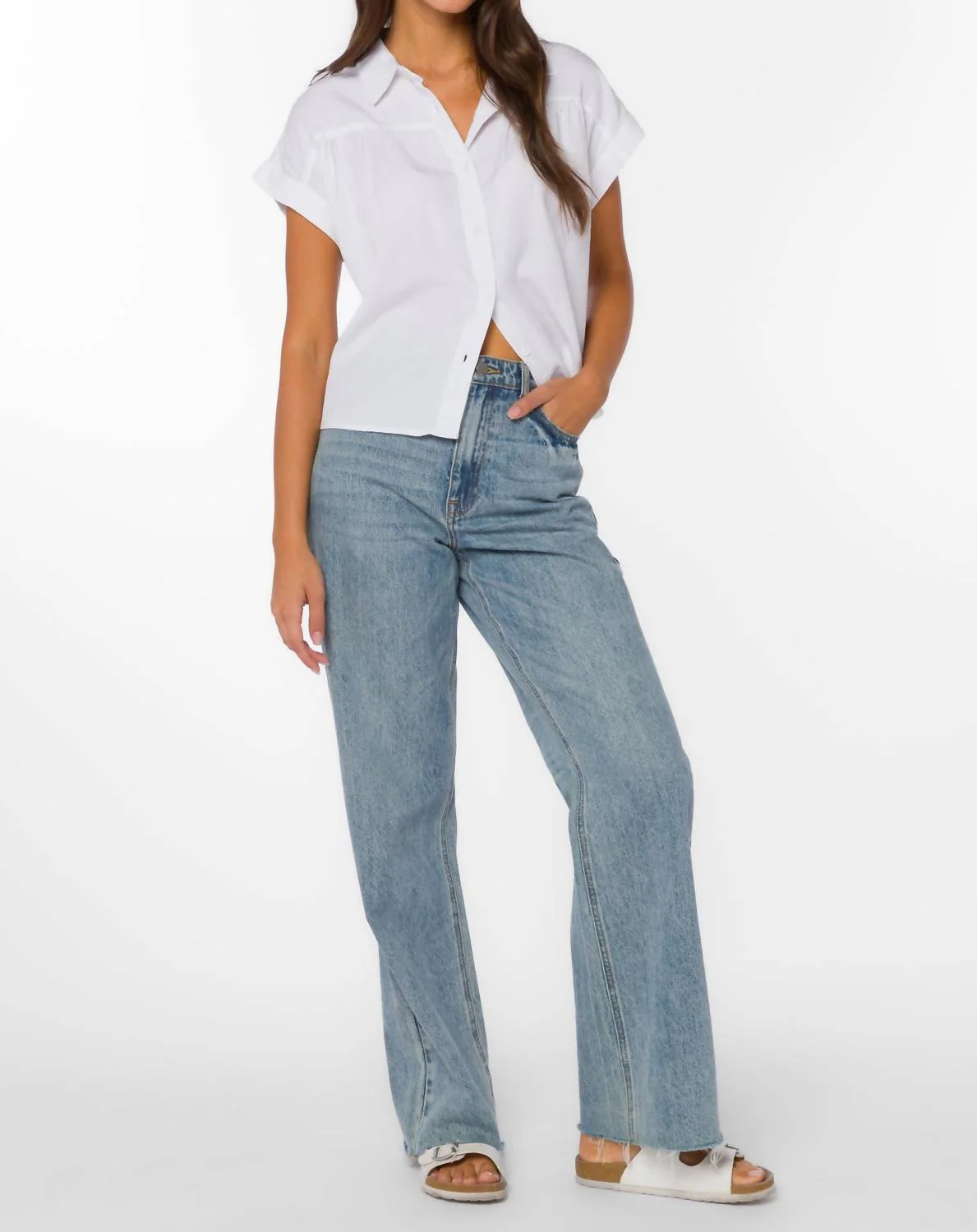 Xander Button-Down Shirt In Optic White - Image 3