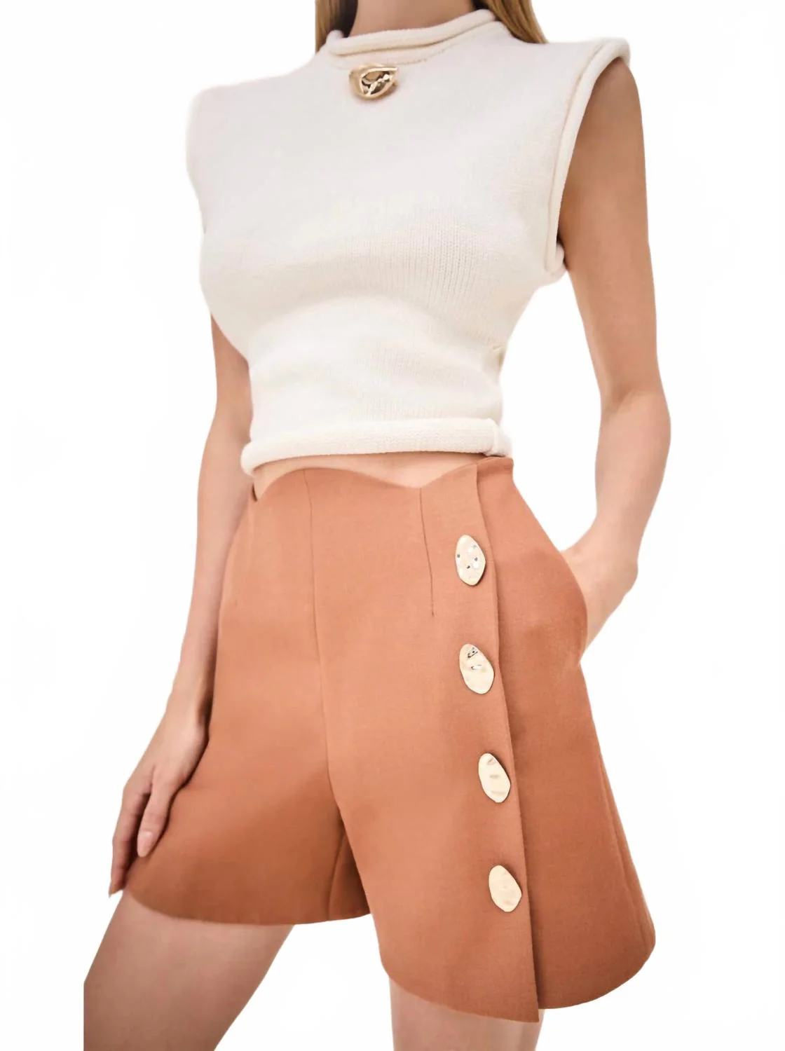 Xander High-Waisted Short In Copperwood - Image 2