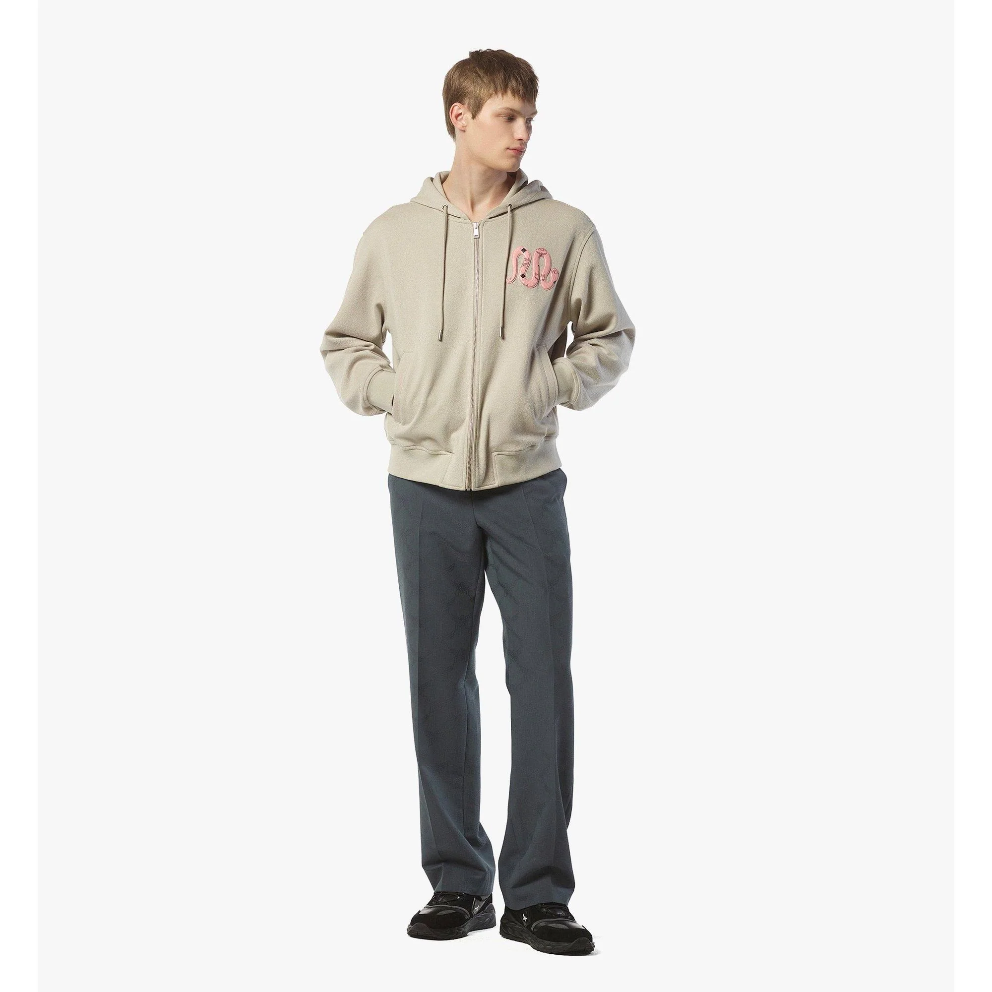 Year of the Snake Bouclé Zip Hoodie - Image 3