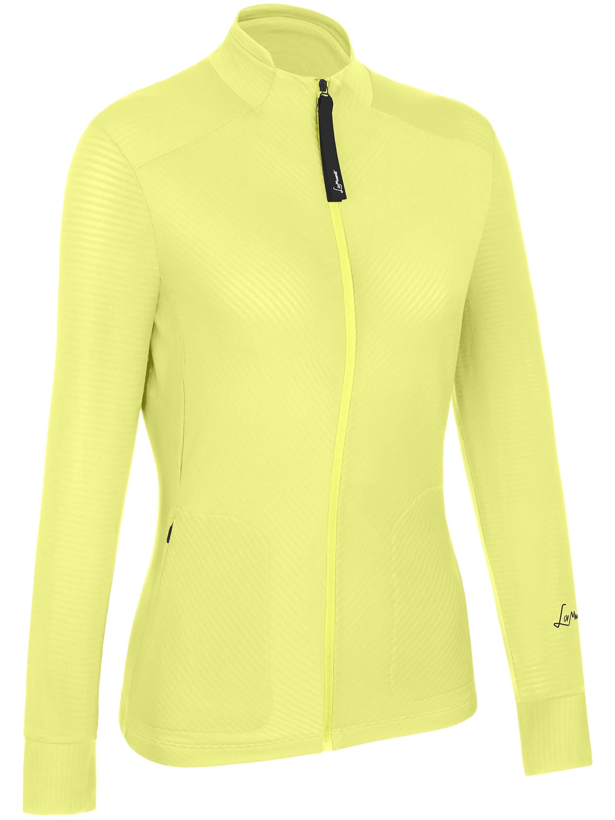 Yellow Emy Light Full Zip Textured Jacket