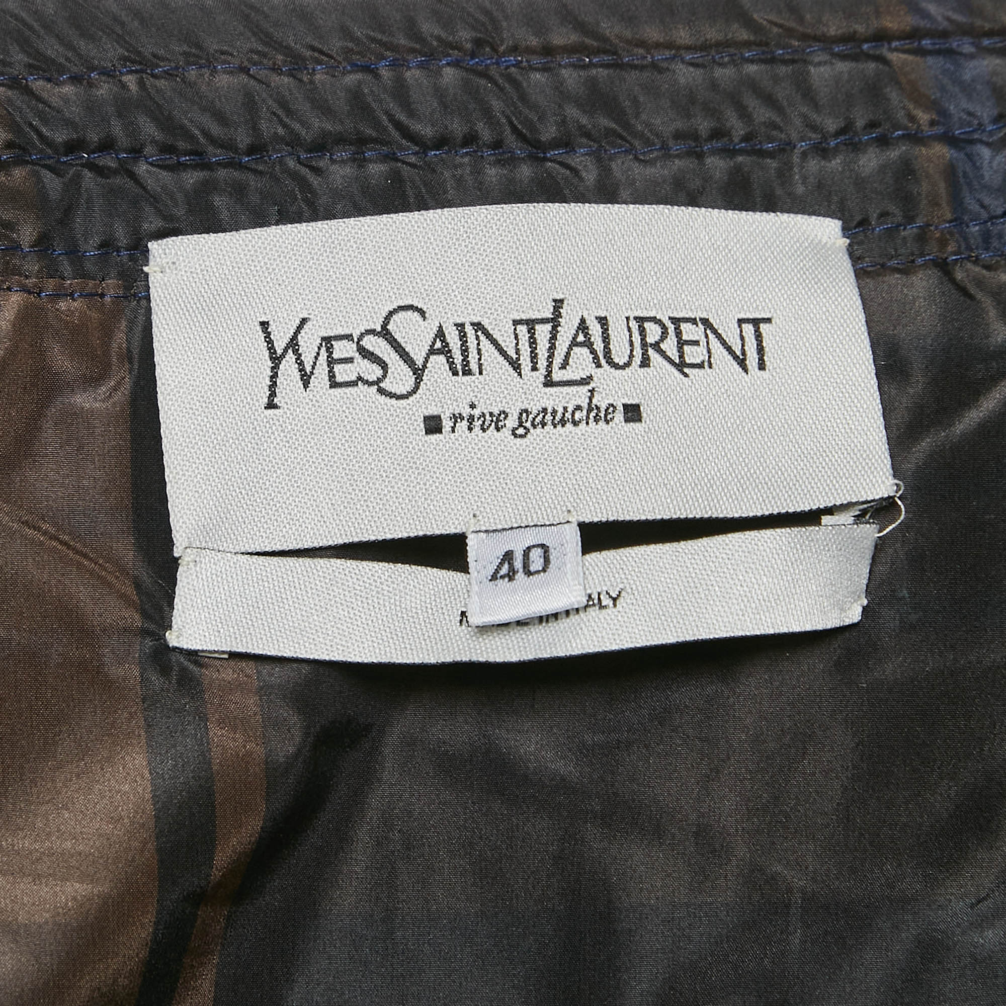Yves Saint Laurent Vintage Brown Leather Jacket - Image 4