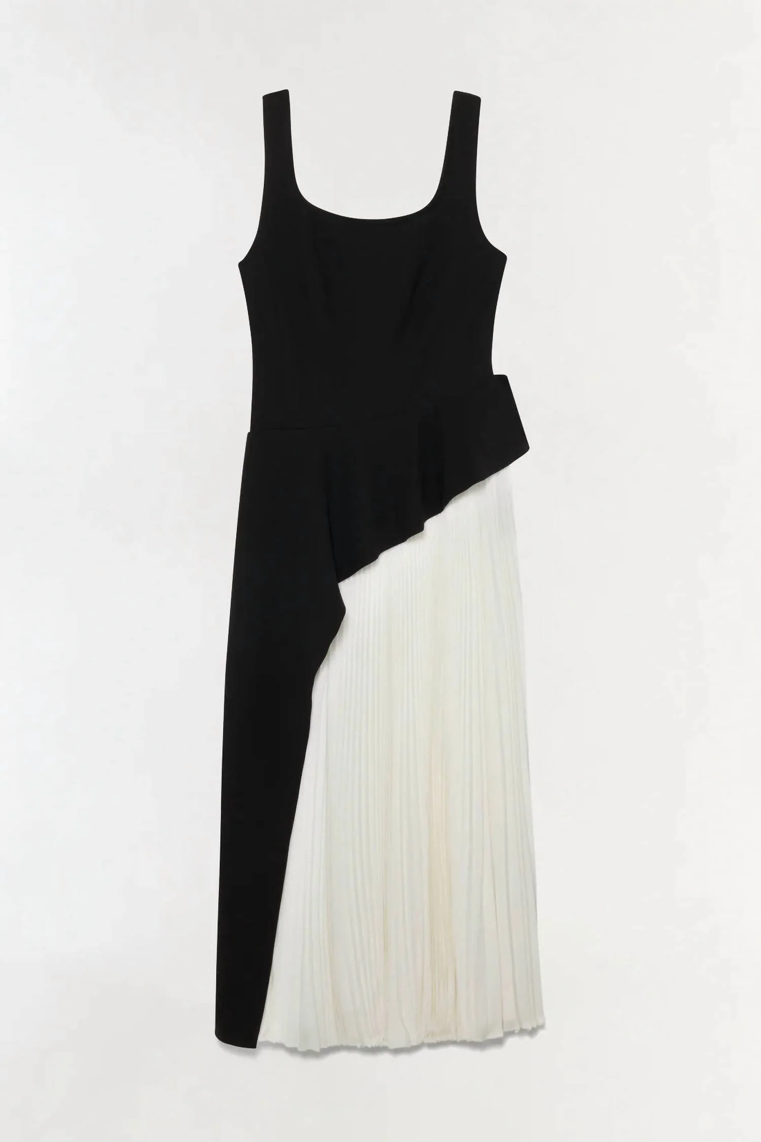 Zayla Pleated Midi Dress In Black Multi - Image 4