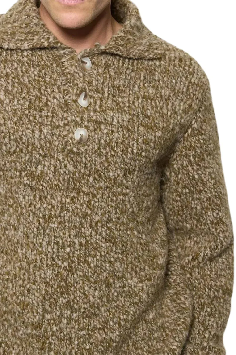 Zermat Polo Sweater In Green - Image 3