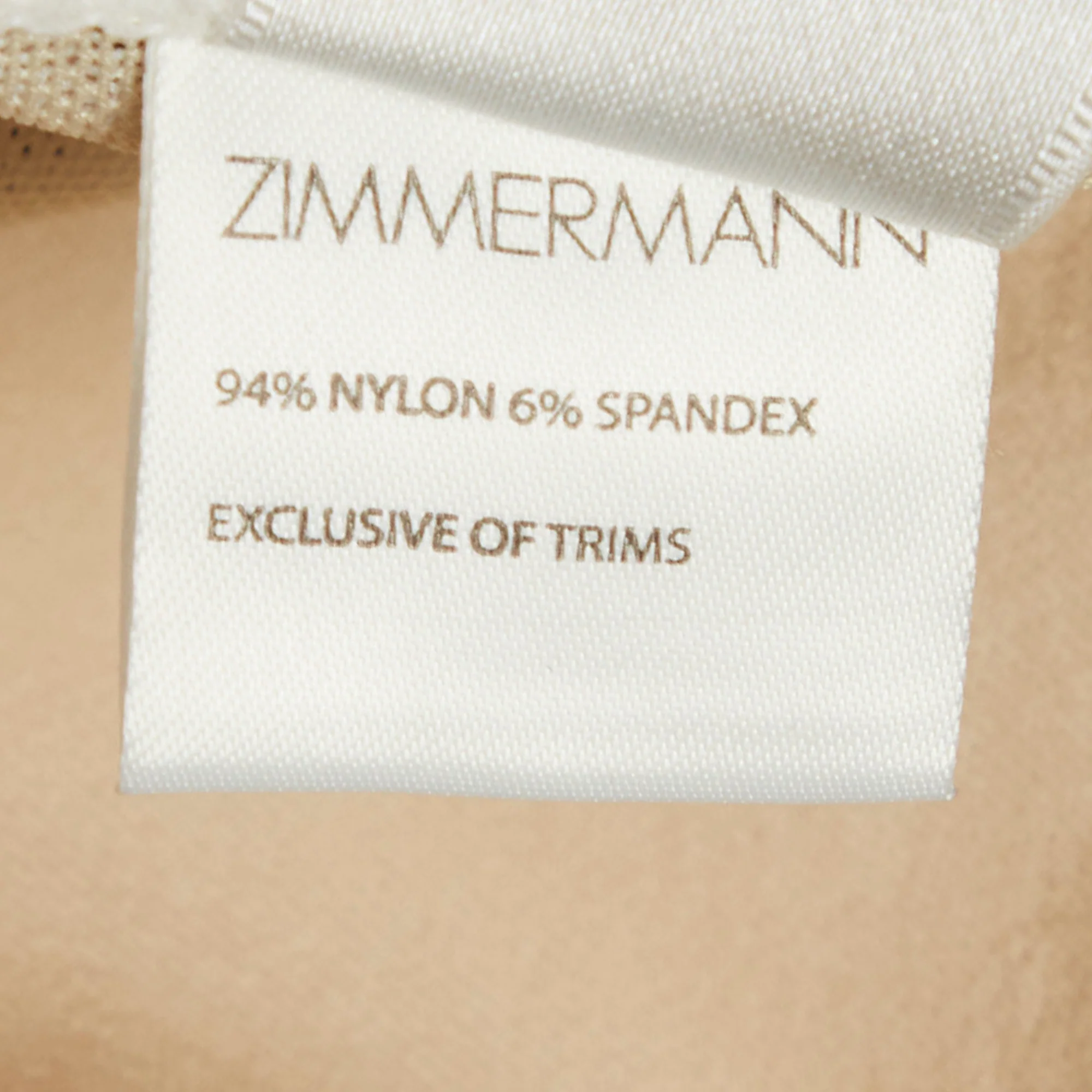 Zimmerman Beige Polka Dots Jersey Strapless Midi Dress - Image 6