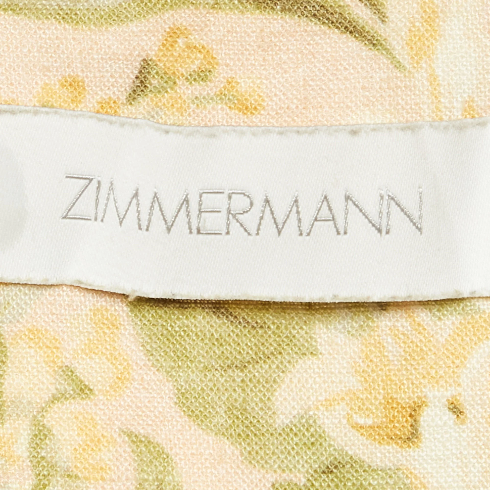 Zimmermann Pink Floral Print Linen Corset Mini Dress - Image 5