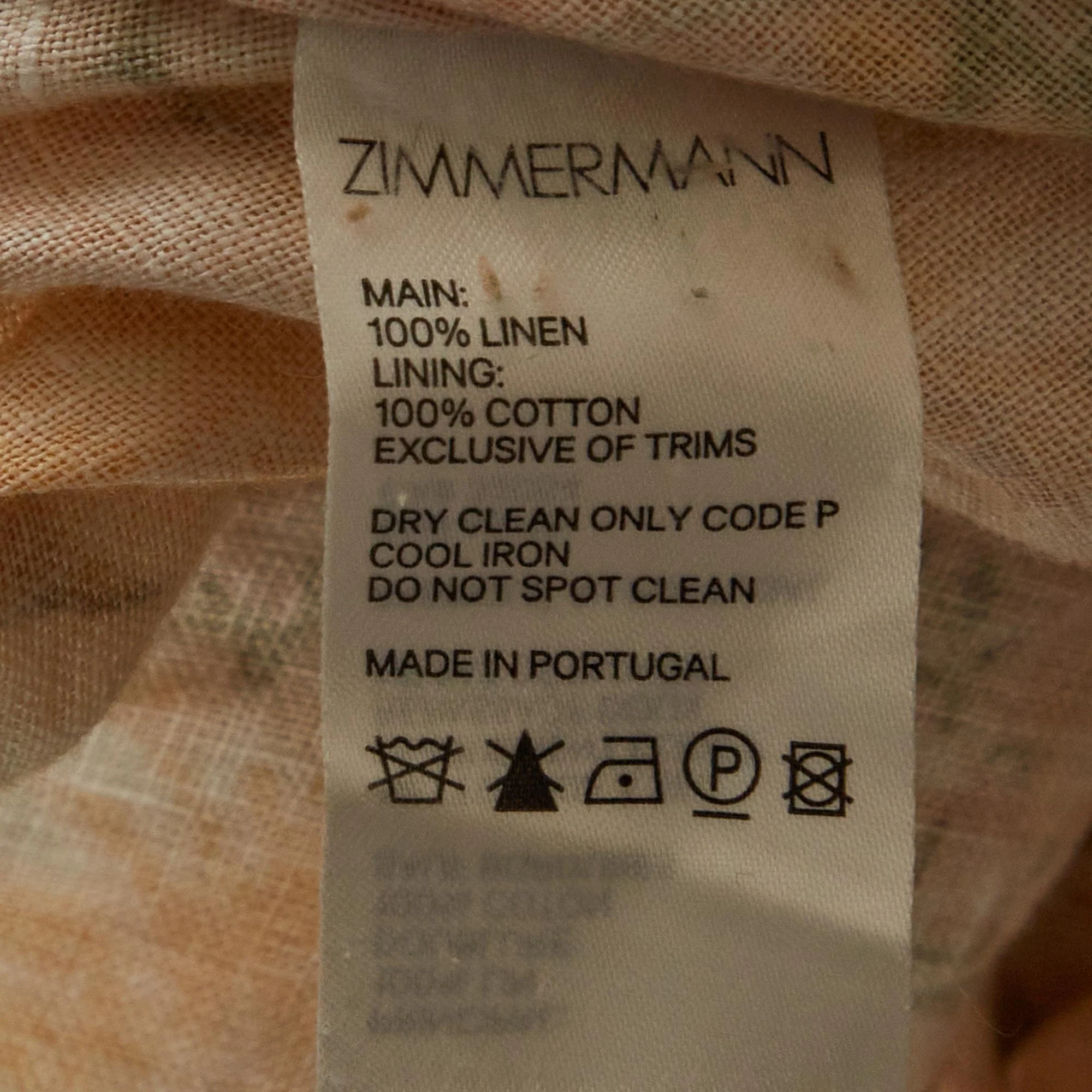 Zimmermann Pink Floral Print Linen Corset Mini Dress - Image 6