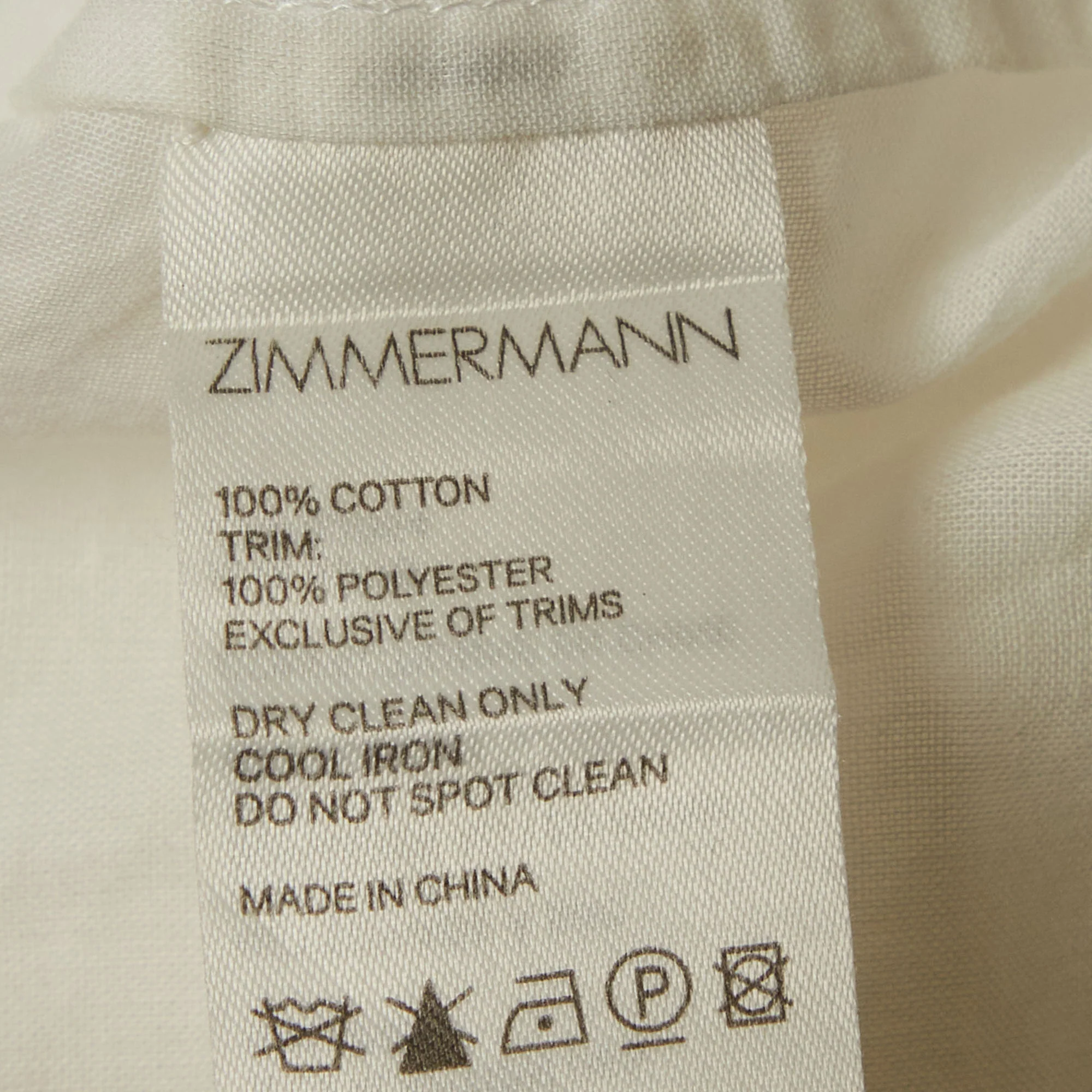 Zimmermann White Cotton & Lace Ruffled Mini Dress - Image 6