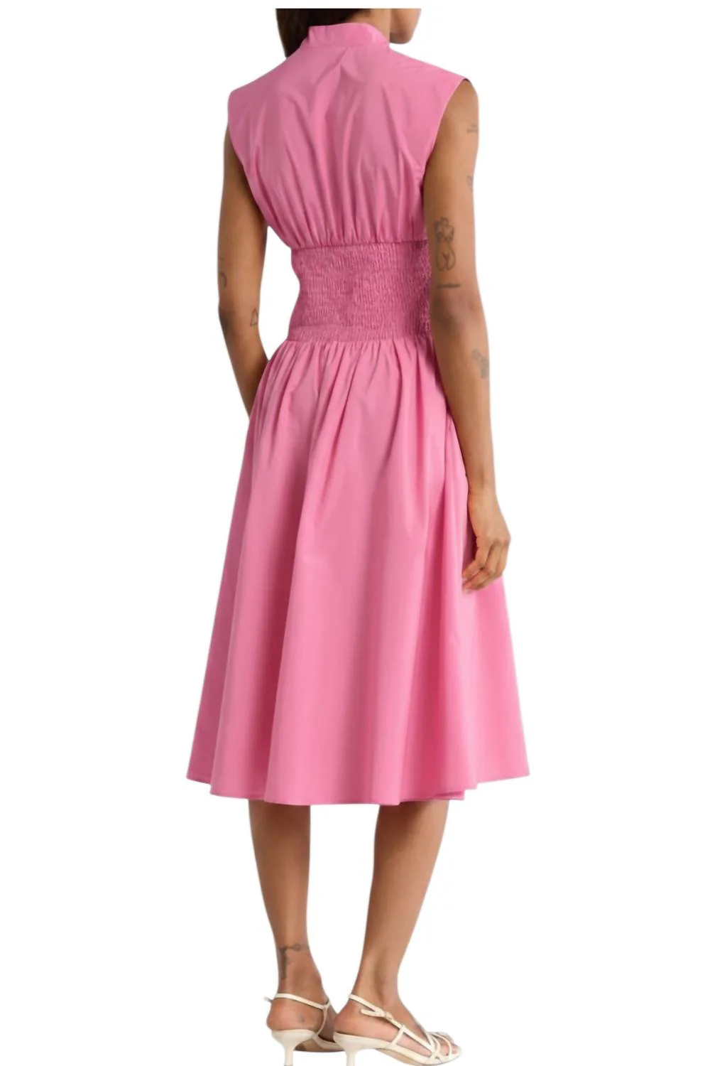 Zip Midi Dress In Pink - Image 2