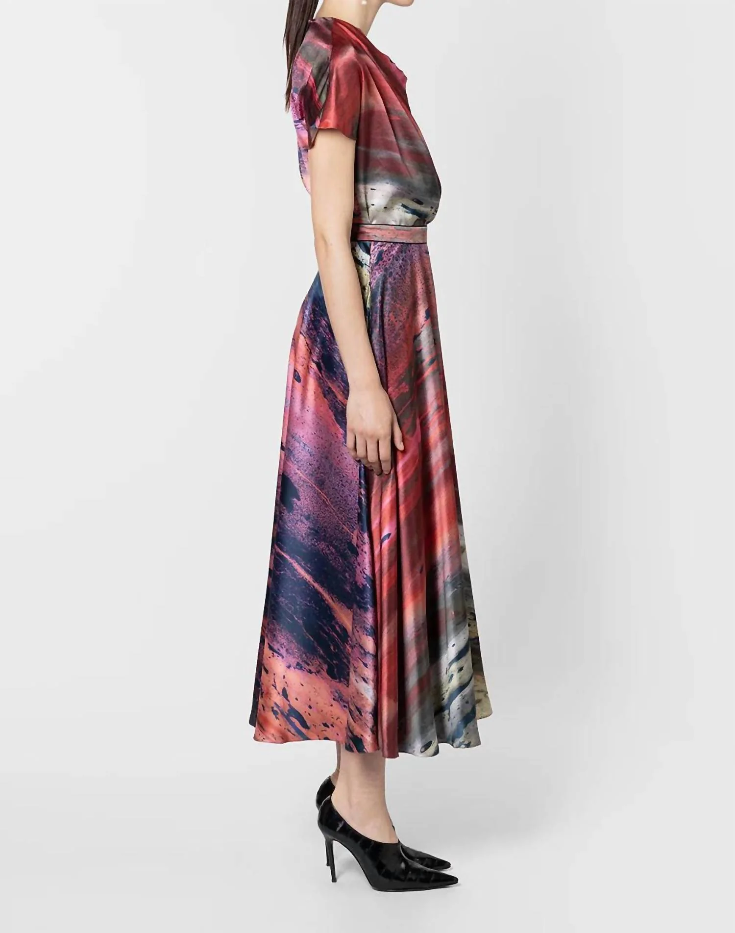 Zua Top In Brush Framboise / Navy - Image 3